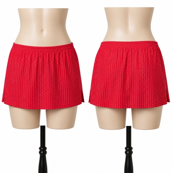 Swim By Cacique Other - Swim by Cacique Womens Coral White Micro Dot‎ High Waist Swim Skirt Size 20